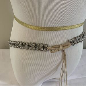 Etcetera Silver Acrylic Belt - L